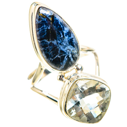 Pietersite, White Quartz 925 Sterling Silver Ring Size 7.5 Ana Co R136241