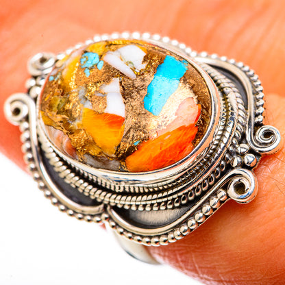 Spiny Oyster Turquoise Ring Size 7.25 (925 Sterling Silver) RING134684