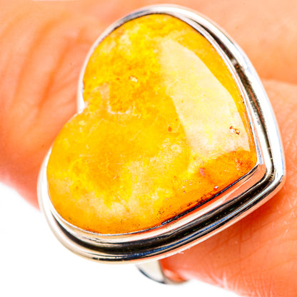 Large Bumblebee Jasper Ring Size 9 (925 Sterling Silver) RING135546