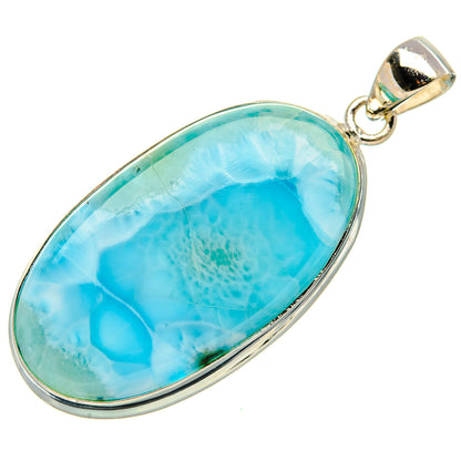 Larimar Pendant 1 7/8" (925 Sterling Silver) PD37105