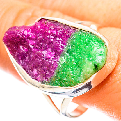 Large Rough Ruby Zoisite Ring Size 11.75 (925 Sterling Silver) RING136960
