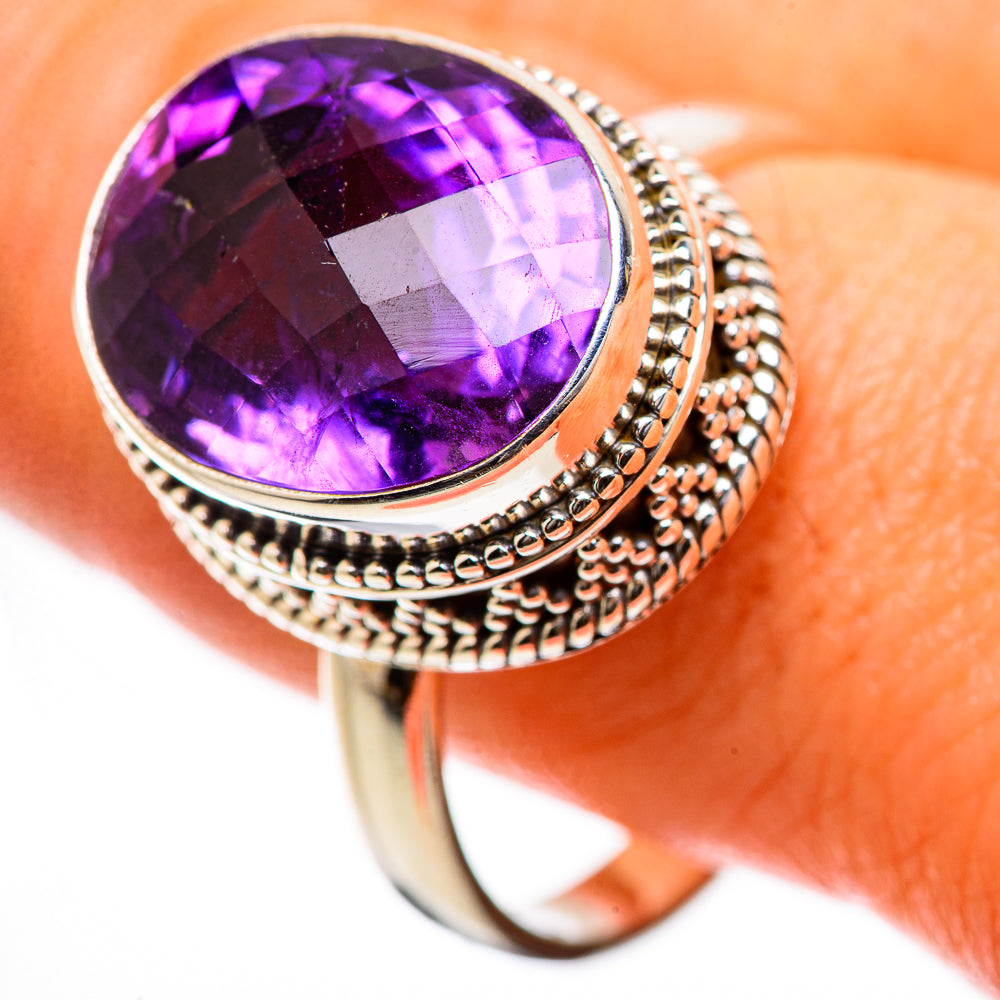 Faceted Amethyst Ring Size 11.75 (925 Sterling Silver) RING135460