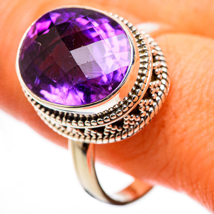Faceted Amethyst Ring Size 11.75 (925 Sterling Silver) RING135460