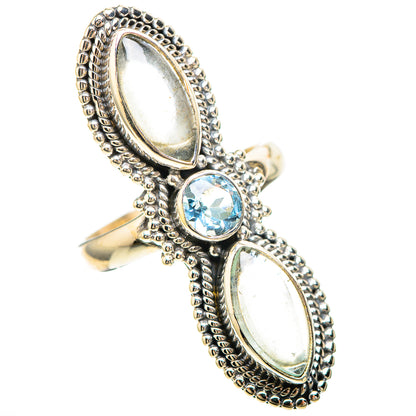 Large Aquamarine, Blue Topaz Ring Size 7.25 (925 Sterling Silver) RING137168