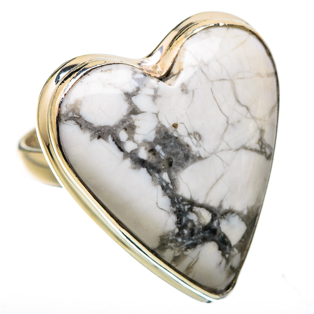 Ana Silver Co Large Howlite Ring Size 9 (925 Sterling Silver)