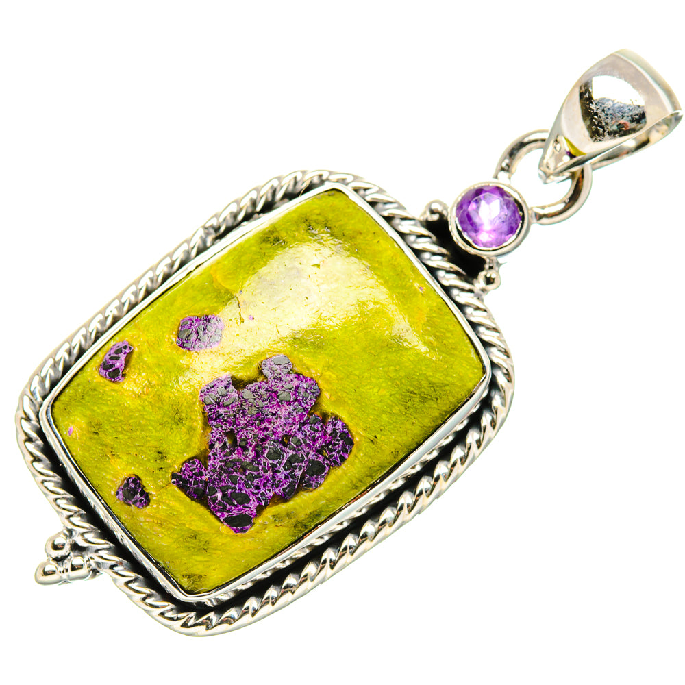 Atlantisite, Amethyst Pendant 1 7/8" (925 Sterling Silver) PD36358