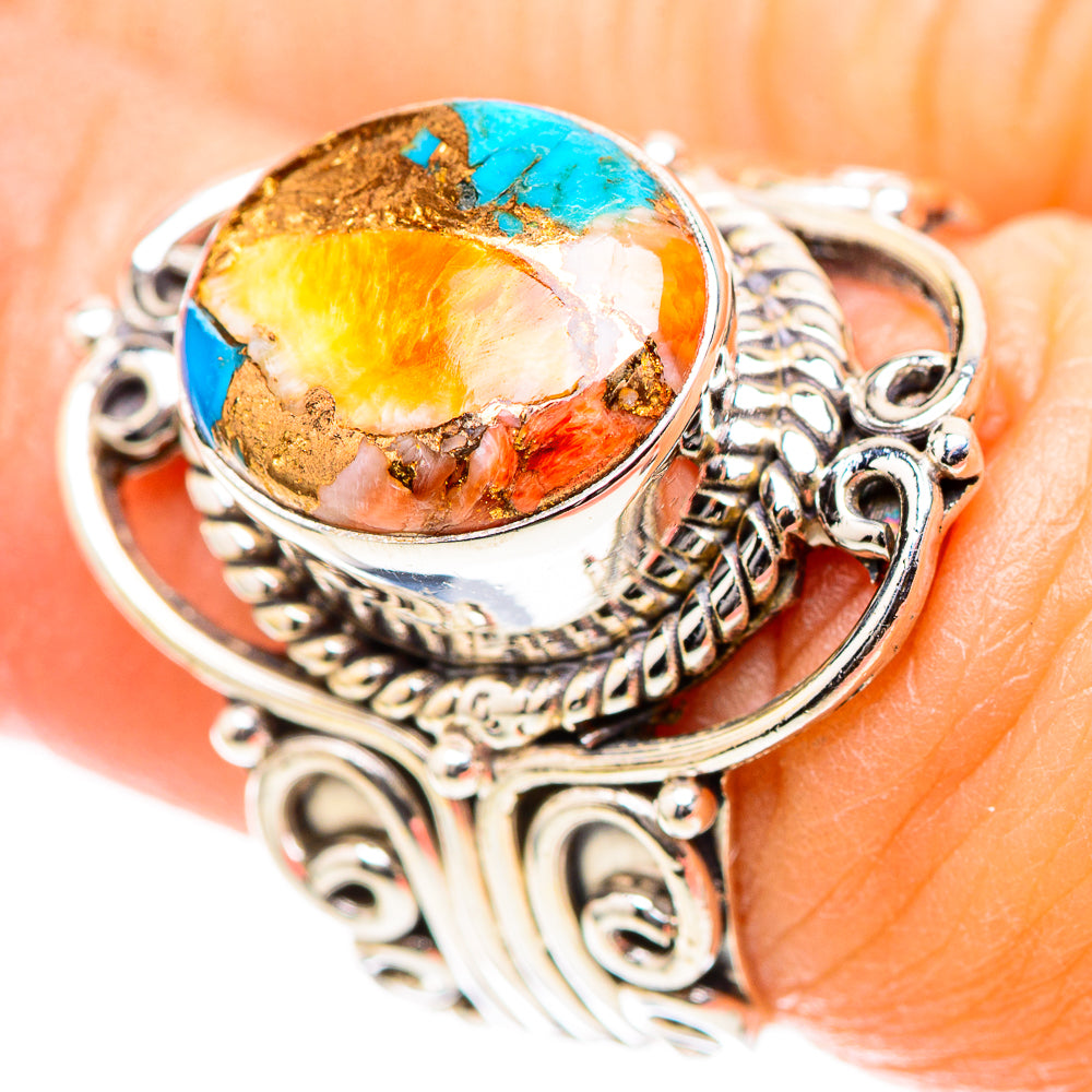 Spiny Oyster Turquoise Ring Size 6.5 (925 Sterling Silver) RING136634