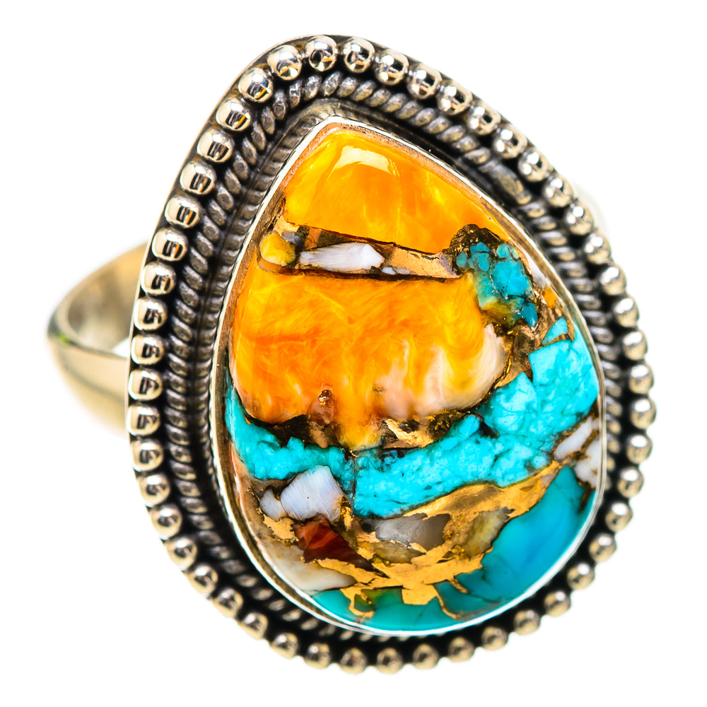Spiny Oyster Turquoise Ring Size 8 (925 Sterling Silver) RING135229