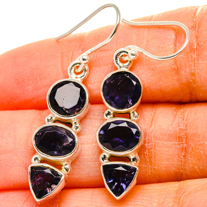 Tanzanite 925 Sterling Silver Earrings 1 5/8" Ana Co E431742