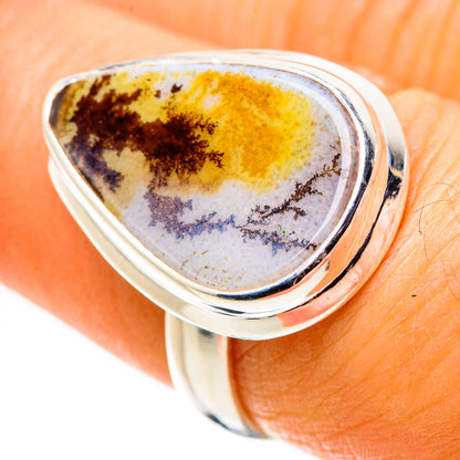 Scenic Dendritic Agate Ring Size 7.25 (925 Sterling Silver) RING134811