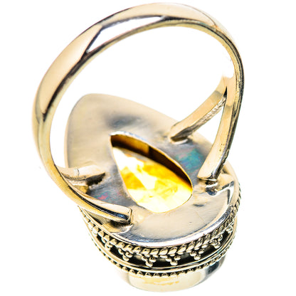 Large Citrine 925 Sterling Silver Ring Size 10.75 Ana Co R135356
