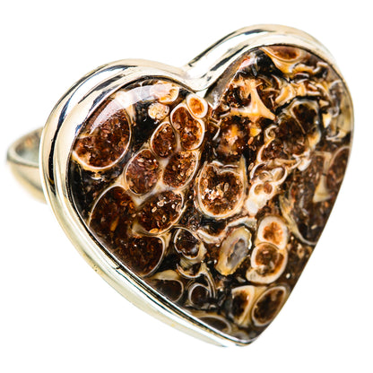 Large Turritella Agate Ring Size 10.75 (925 Sterling Silver) RING135950