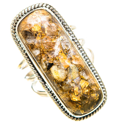 Large Brecciated Labradorite Ring Size 8 (925 Sterling Silver) RING137149