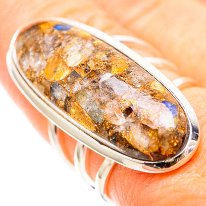 Large Brecciated Labradorite Ring Size 7 (925 Sterling Silver) RING137150