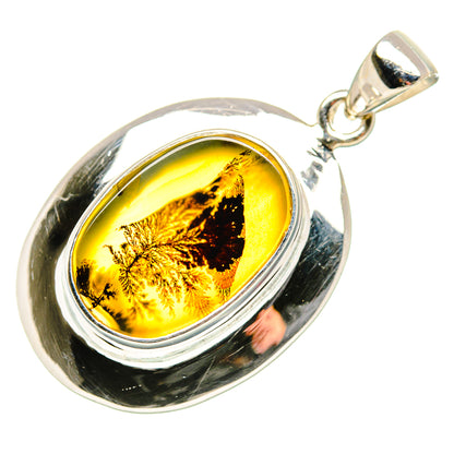 Scenic Dendritic Agate Pendant 1 1/2"  (925 Sterling Silver) PD36940