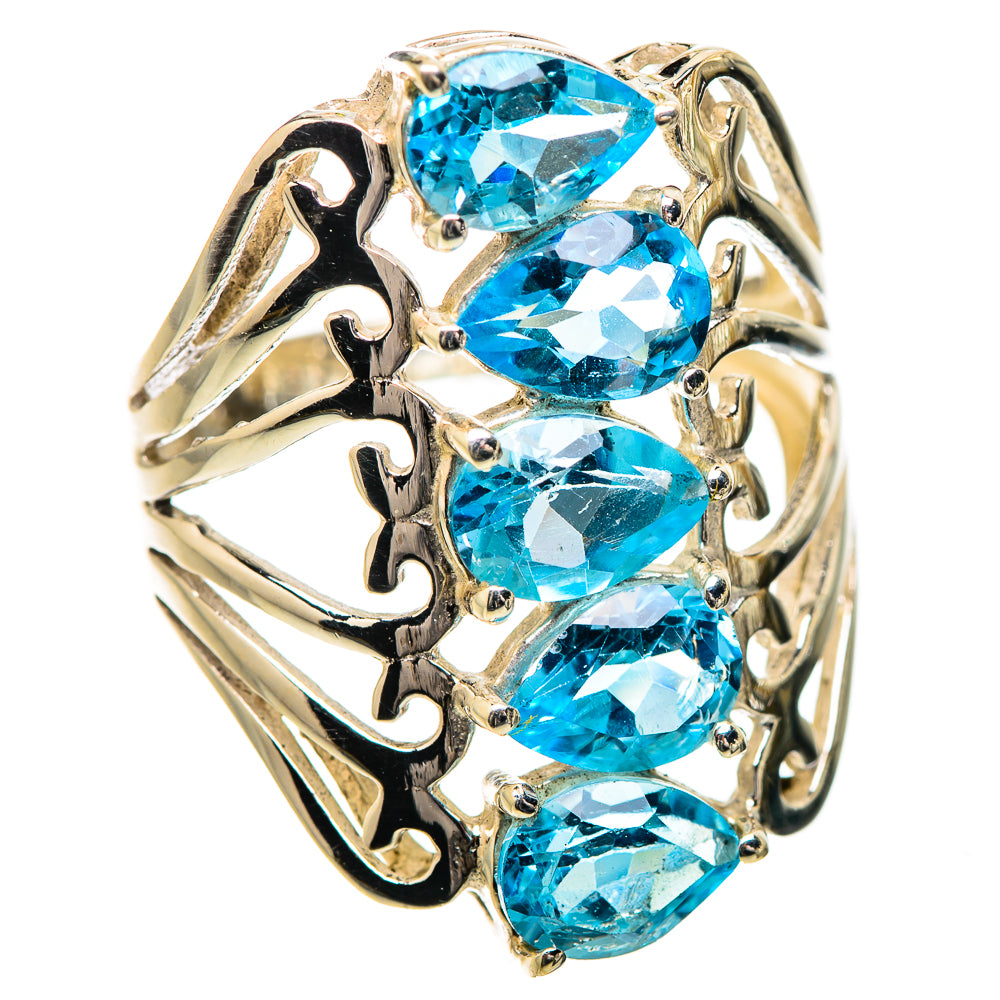 Blue Topaz 925 Sterling Silver Ring Size 7.5 Ana Co R135183
