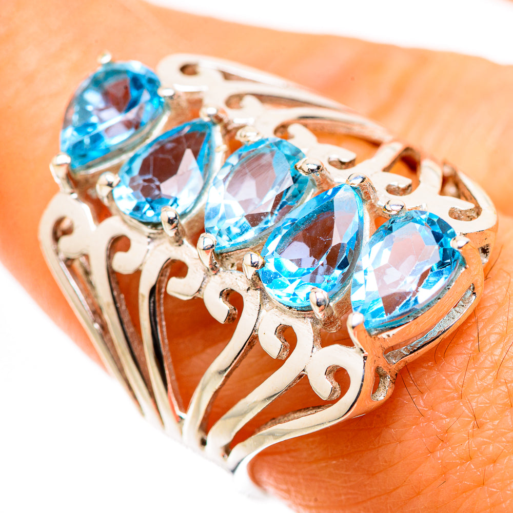 Ana Silver Co Blue Topaz Ring Size 8.25 (925 Sterling Silver)