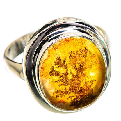 Scenic Dendritic Agate Ring Size 9 (925 Sterling Silver) RING135826