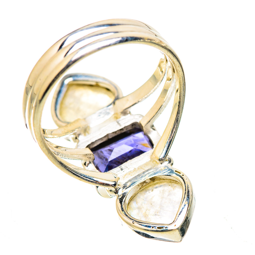 Rainbow Moonstone, Tanzanite 925 Sterling Silver Ring Size 7.25 Ana Co R135313