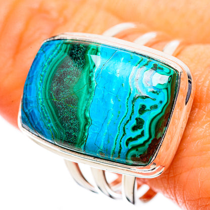 Large Malachite In Chrysocolla Ring Size 11 (925 Sterling Silver) RING135721
