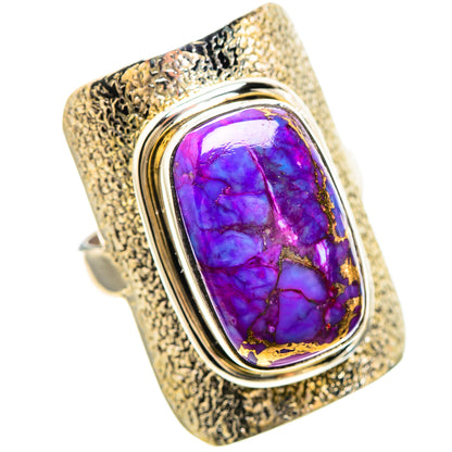 Purple Copper Composite Turquoise Ring Size 7 (925 Sterling Silver) RING137068