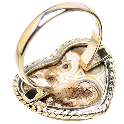 Large Laguna Lace Agate Ring Size 10.75 (925 Sterling Silver) RING135384