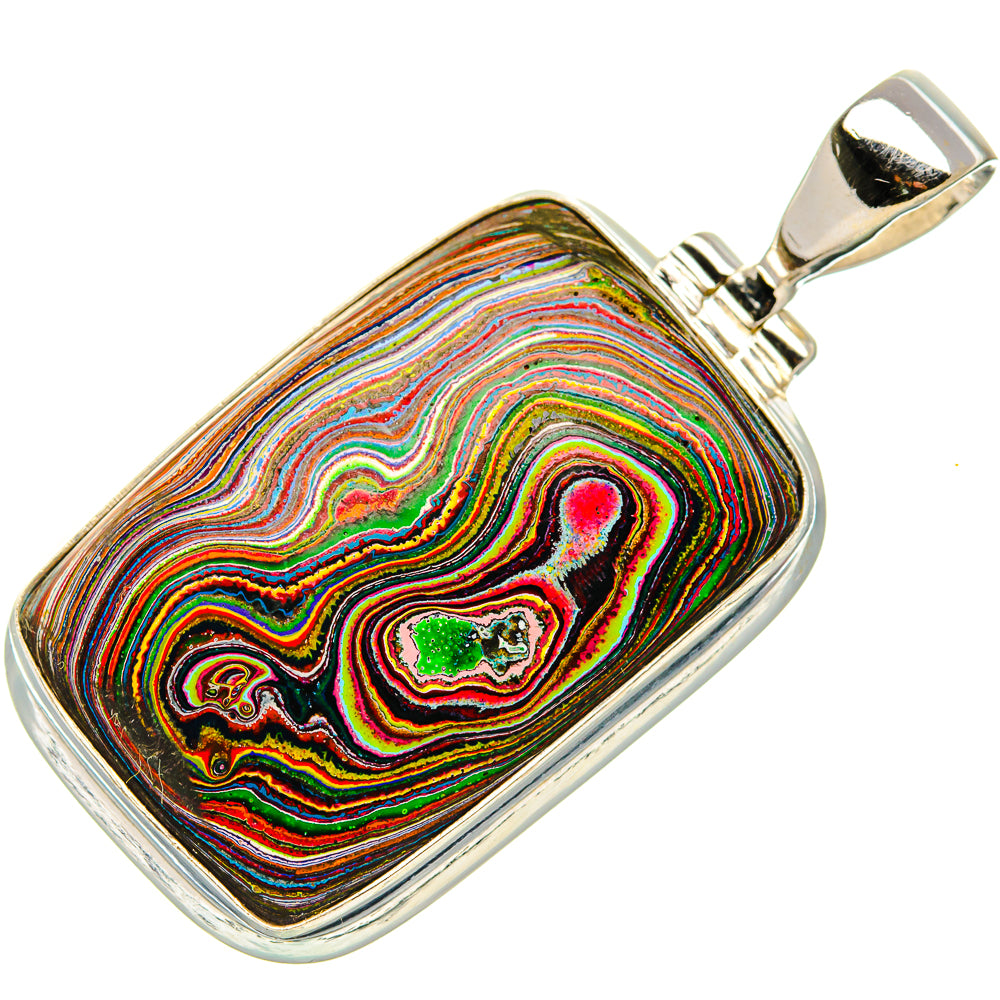 Fordite Pendant 1 5/8" (925 Sterling Silver) PD37119