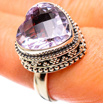 Faceted Pink Amethyst 925 Sterling Silver Ring Size 8 (925 Sterling Silver) RING137706