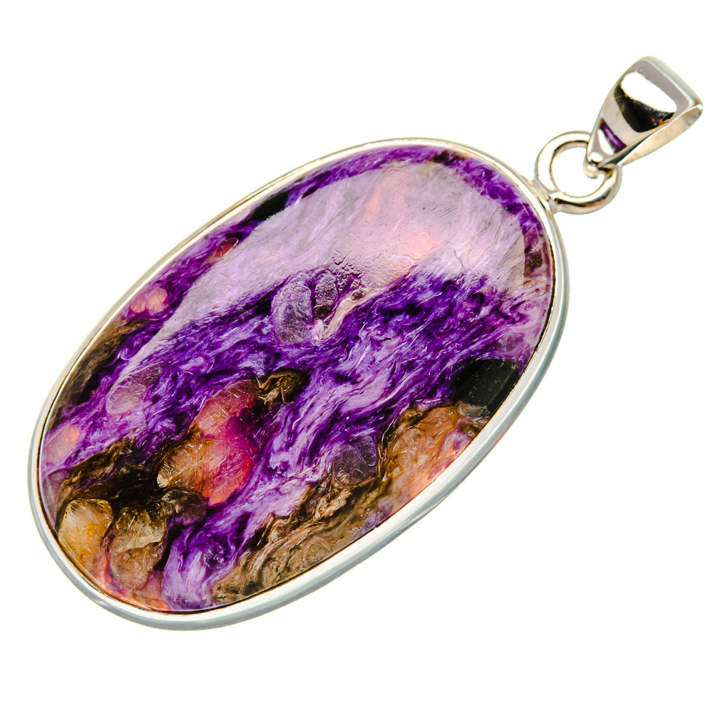 Charoite Pendant 2" (925 Sterling Silver) PD37358