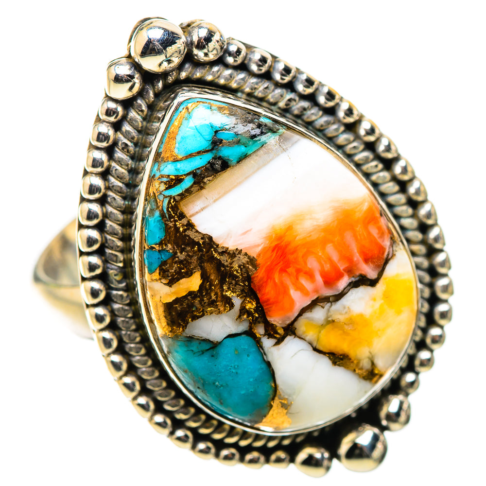 Ana Silver Co Spiny Oyster Turquoise Ring Size 7.25 (925 Sterling Silver)