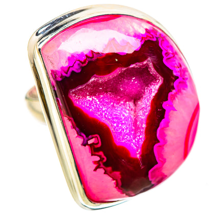 Ana Silver Co Large Pink Window Druzy Ring Size 7 (925 Sterling Silver)