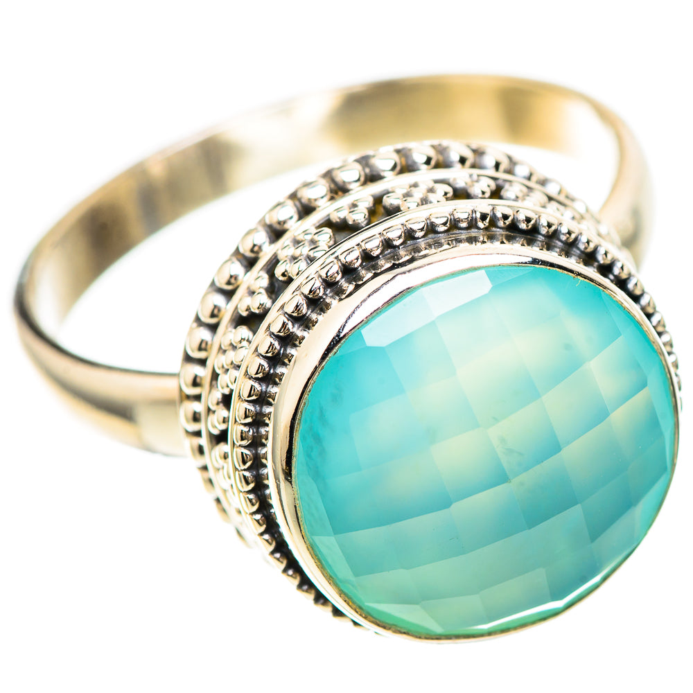 Aqua Chalcedony Ring Size 12 (925 Sterling Silver) RING137062