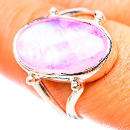 Pink Moonstone 925 Sterling Silver Ring Size 8 Ana Co R136273