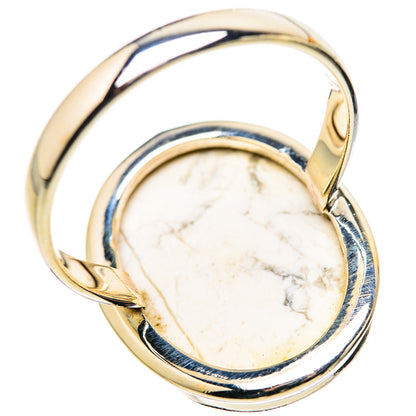 Large Howlite Ring Size 13.75 (925 Sterling Silver) RING134757