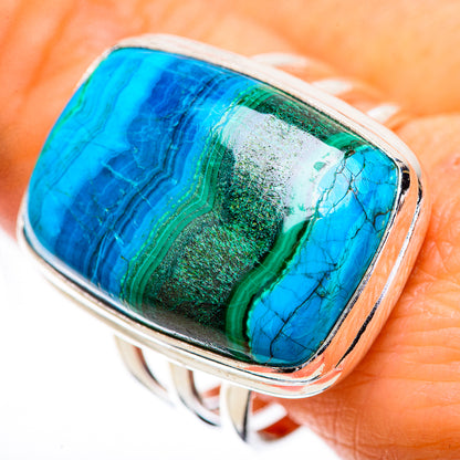 Large Malachite In Chrysocolla Ring Size 11 (925 Sterling Silver) RING135931