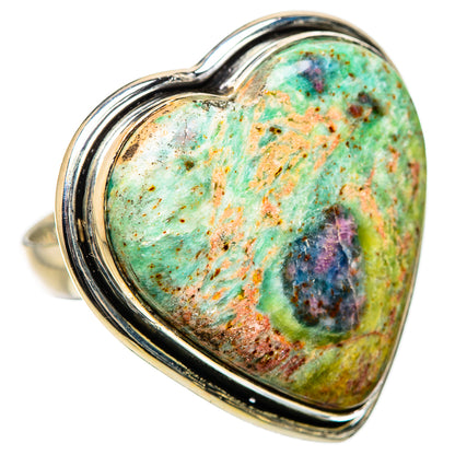 Large Ruby Fuchsite Ring Size 8.25 (925 Sterling Silver) RING135583