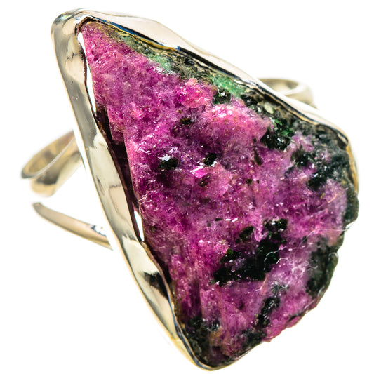 Large Rough Ruby Zoisite 925 Sterling Silver Ring Size 11.5 (925 Sterling Silver) RING137757