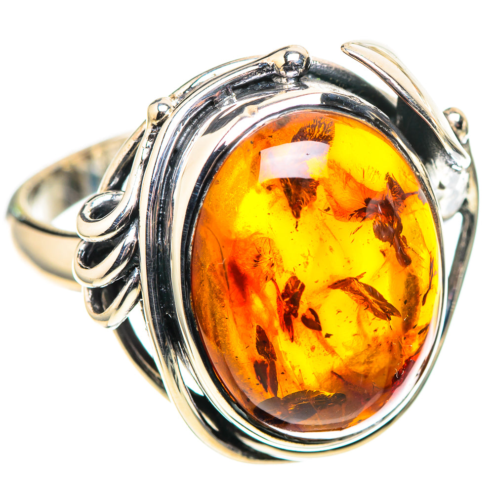Baltic Amber Ring Size 8 (925 Sterling Silver) RING136776