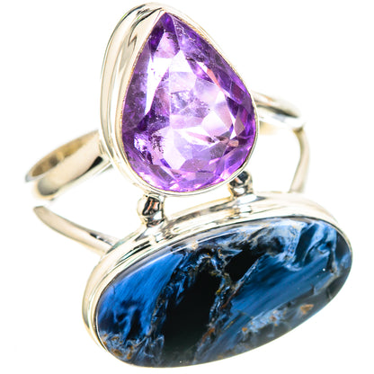 Large Pietersite, Amethyst Ring Size 10.25 (925 Sterling Silver) RING136760