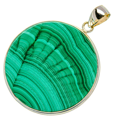 Malachite Pendant 2"  (925 Sterling Silver) PD37240