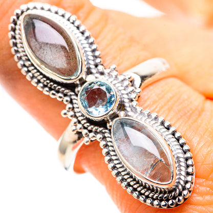 Large Natural Aquamarine, Blue Topaz 925 Sterling Silver Ring Size 10 (925 Sterling Silver) RING137590