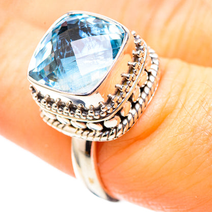 Blue Topaz 925 Sterling Silver Ring Size 7.5 (925 Sterling Silver) RING137377