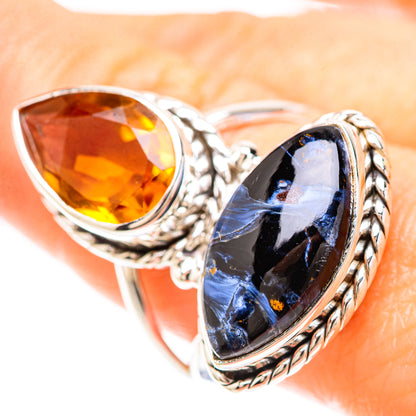Large Pietersite, Citrine Ring Size 9.25 (925 Sterling Silver) RING137138
