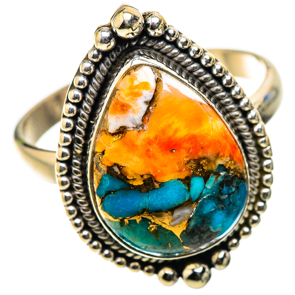 Ana Silver Co Spiny Oyster Turquoise Ring Size 12.75 (925 Sterling Silver)