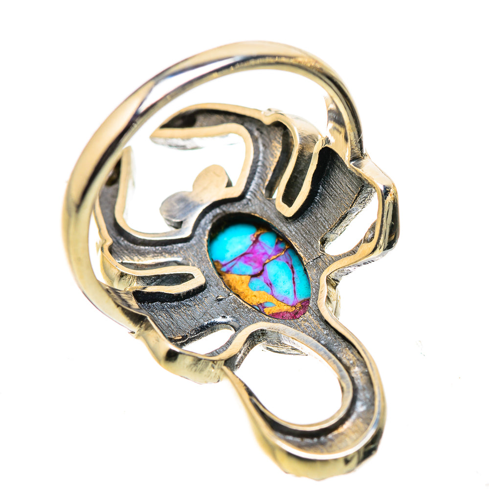 Ana Silver Co Kingman Pink Dahlia Turquoise Ring Size 7.5 (925 Sterling Silver)
