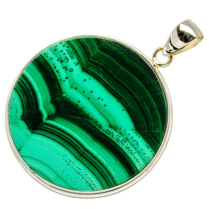 Malachite Pendant 2"  (925 Sterling Silver) PD37184