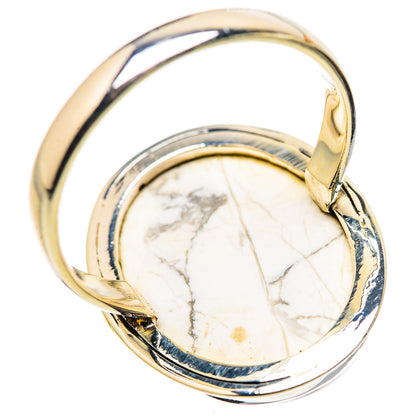Large Howlite Ring Size 14 (925 Sterling Silver) RING134758