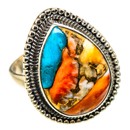 Spiny Oyster Turquoise Ring Size 7.25 (925 Sterling Silver) RING134890