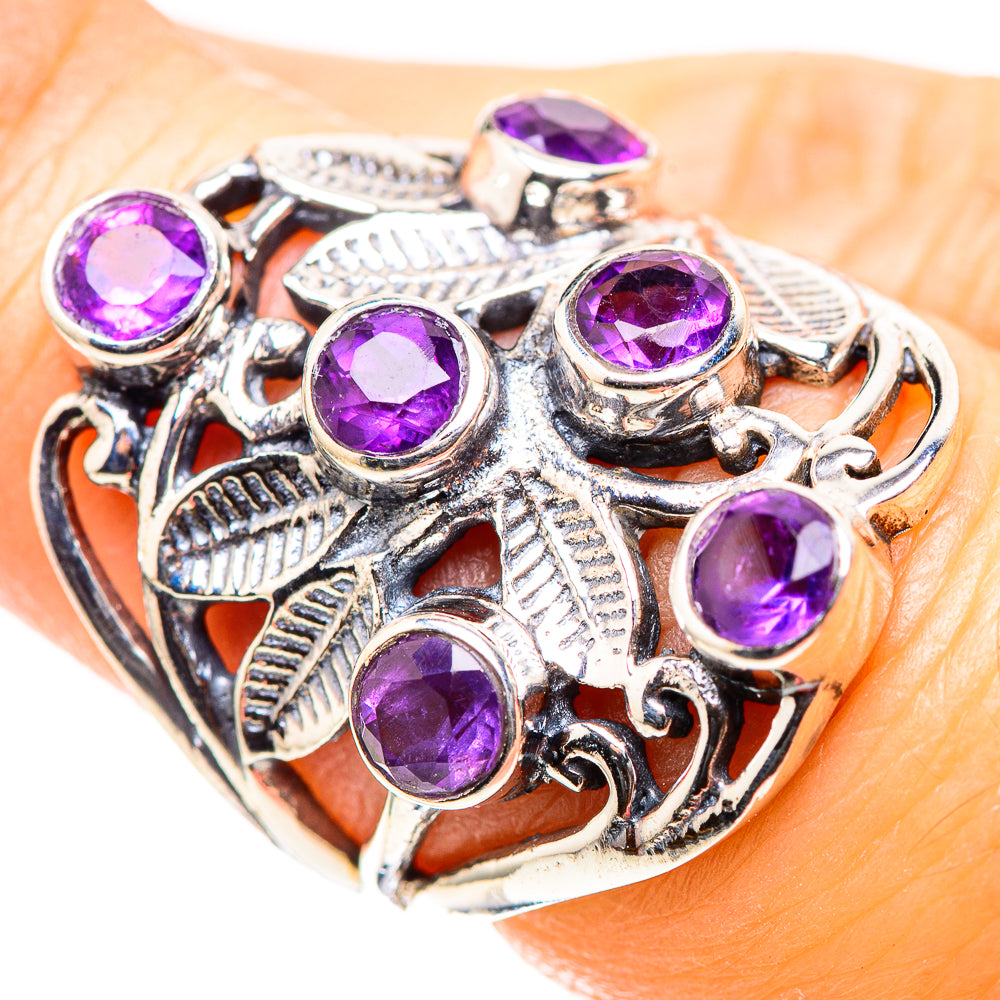 Faceted Amethyst 925 Sterling Silver Ring Size 6.5 (925 Sterling Silver) RING137498