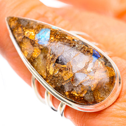 Large Brecciated Labradorite 925 Sterling Silver Ring Size 8.5 (925 Sterling Silver) RING137754